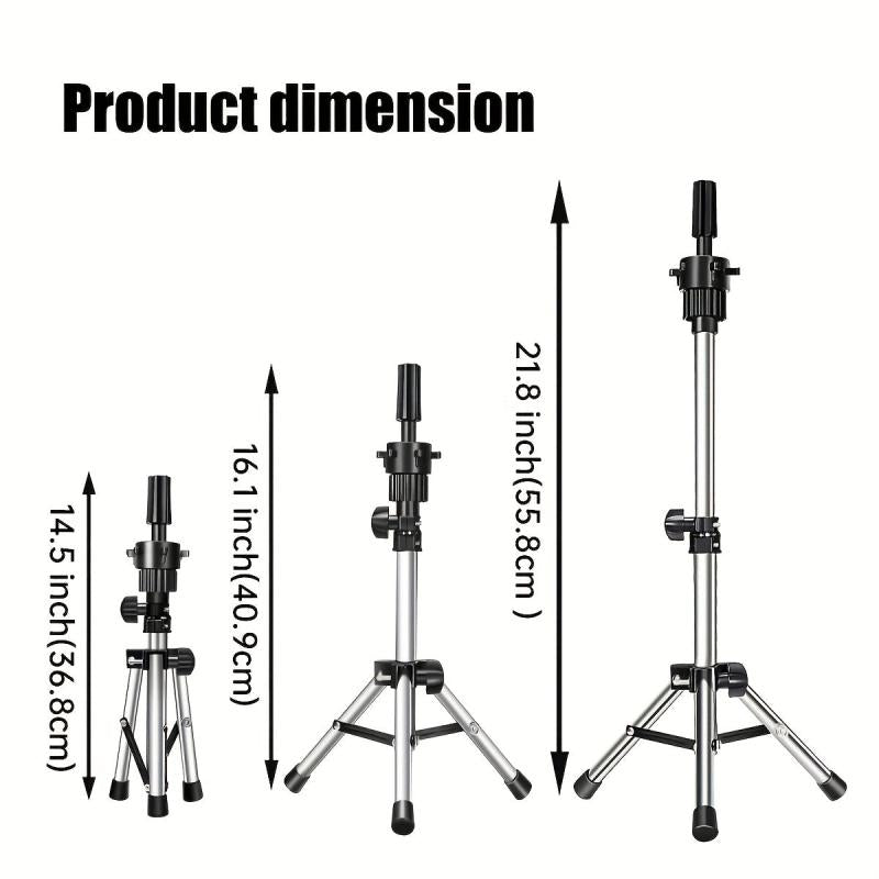 Adjustable Mini Mannequin Head Stand Clamp for Wigs & Hair Training