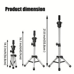 Adjustable Mini Mannequin Head Stand Clamp for Wigs & Hair Training
