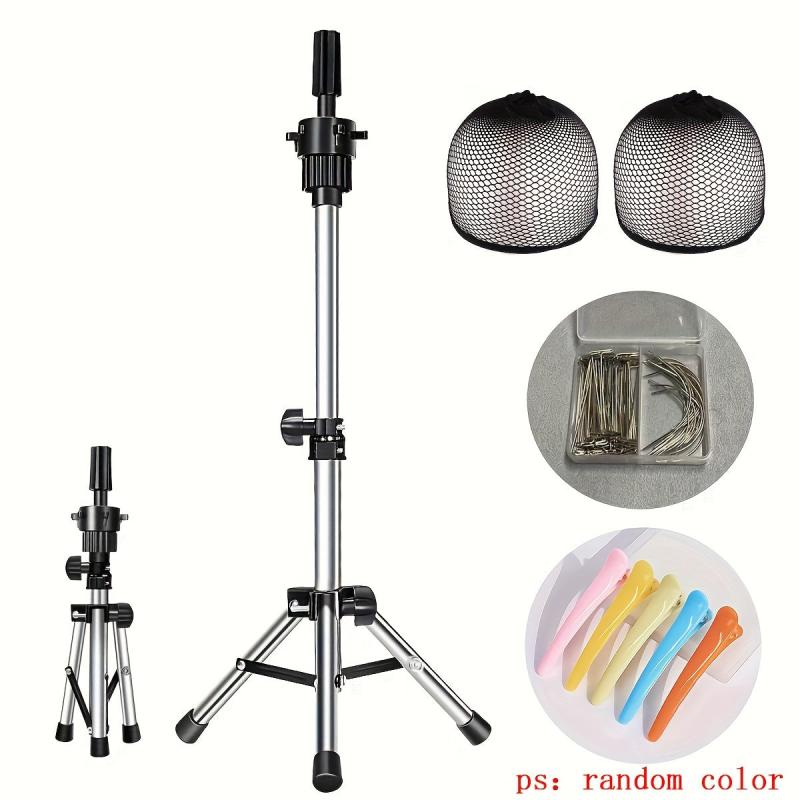 Adjustable Mini Mannequin Head Stand Clamp for Wigs & Hair Training