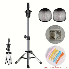 Adjustable Mini Mannequin Head Stand Clamp for Wigs & Hair Training
