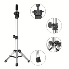 Adjustable Mini Mannequin Head Stand Clamp for Wigs & Hair Training