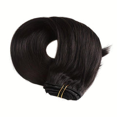 8pcs Straight Clip In Human Hair Extensions Natural Double Wefts 20-32-66-04cm