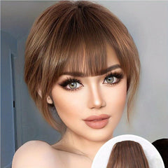 Synthetic Hair Bangs With Sideburns Brown