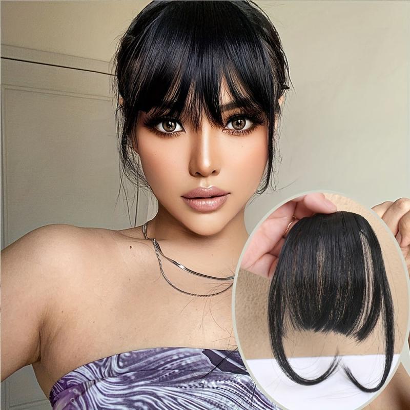 Synthetic Hair Bangs With Sideburns Brown