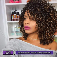 Afro Kinky Curly Wigs For Women Synthetic Afro Curly Wigs With Bangs