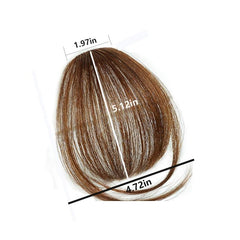 Air Bangs with Sideburns Hair Extensions Clip Front Flat Bangs