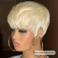 Short Curly Pixie Cut Wig With Bangs Synthetic Wig Heat Resistant Mullet Wig