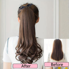 Long Curly Ponytail Extensions Drawstring Hair Accessories for Women