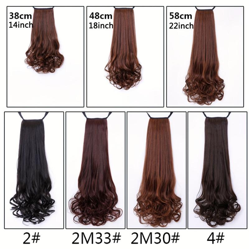 Long Curly Ponytail Extensions Drawstring Hair Accessories for Women