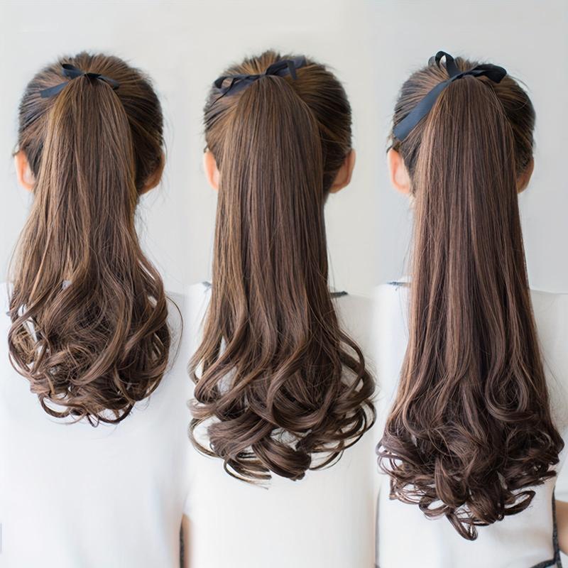 Long Curly Ponytail Extensions Drawstring Hair Accessories for Women