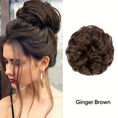 Messy Donut Hair Buns Updo Chignon With Elastic Hair Rope