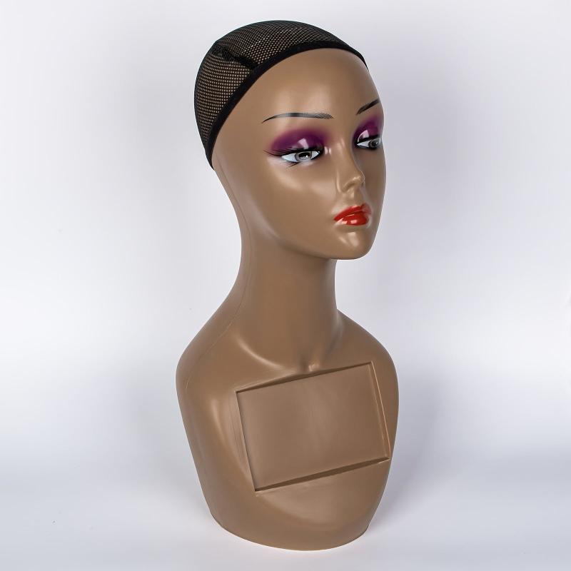 Realistic Female Mannequin Head for Wigs Makeup Display