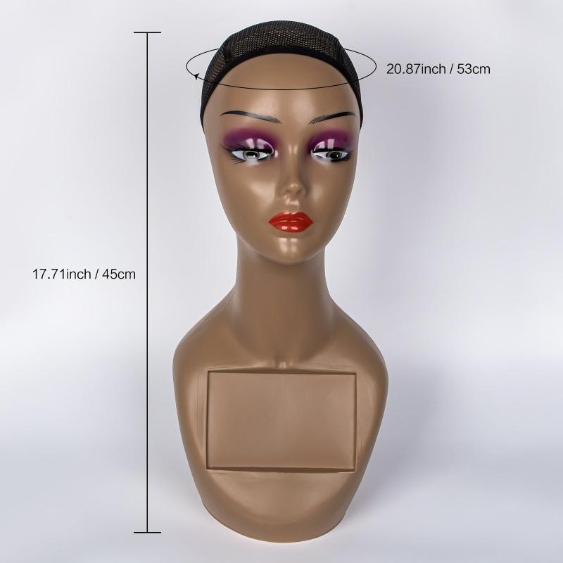 Realistic Female Mannequin Head for Wigs Makeup Display