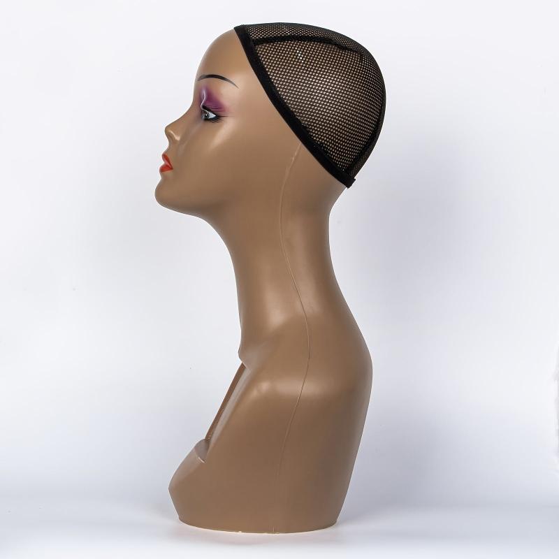 Realistic Female Mannequin Head for Wigs Makeup Display