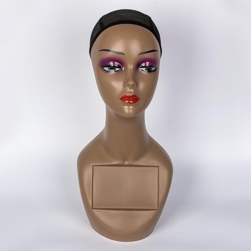 Realistic Female Mannequin Head for Wigs Makeup Display