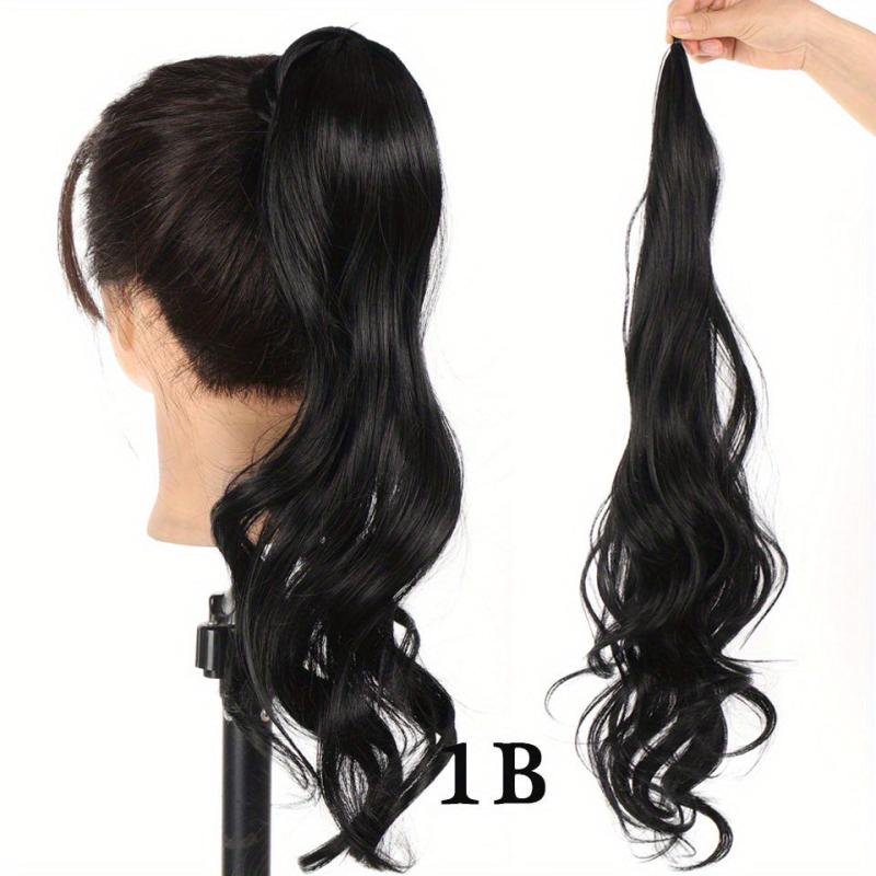 Long Wavy Curly Ponytail Extensions 76 2 Cm Wrap Around Women Daily Use