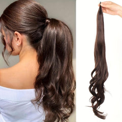 Long Wavy Curly Ponytail Extensions 76 2 Cm Wrap Around Women Daily Use