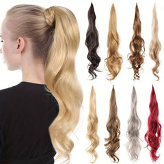 Long Wavy Curly Ponytail Extensions 76 2 Cm Wrap Around Women Daily Use