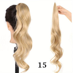 Long Wavy Curly Ponytail Extensions 76 2 Cm Wrap Around Women Daily Use