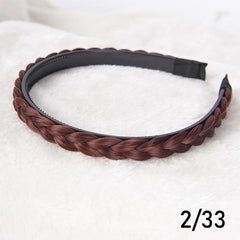 Synthetic Fishbone Braid Wig with Twist Braid Headband
