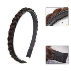 Synthetic Fishbone Braid Wig with Twist Braid Headband
