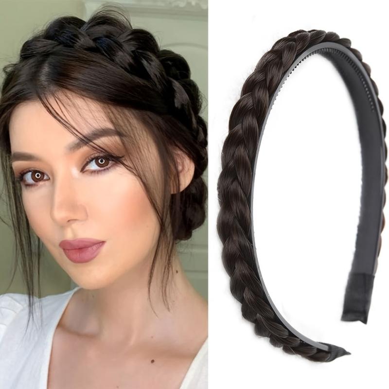 Synthetic Fishbone Braid Wig with Twist Braid Headband