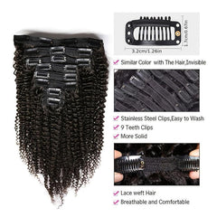 Brazilian Deep Wave Clip In Hair Extensions