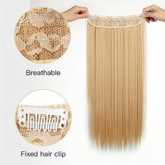 Synthetic Platinum Blonde Tape Hair Extensions 55-88 cm Straight