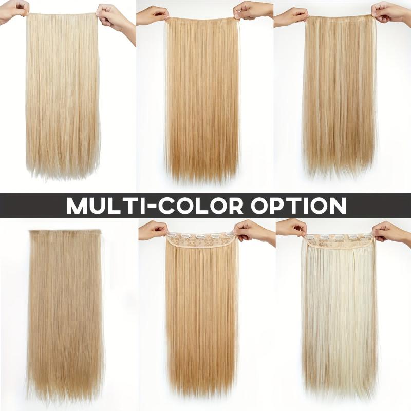 Synthetic Platinum Blonde Tape Hair Extensions 55-88 cm Straight