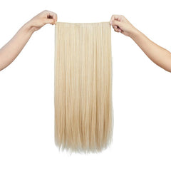 Synthetic Platinum Blonde Tape Hair Extensions 55-88 cm Straight
