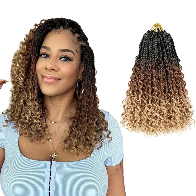 3X Box Braid Ombre Synthetic Hair Extensions For Women Hair Wigs