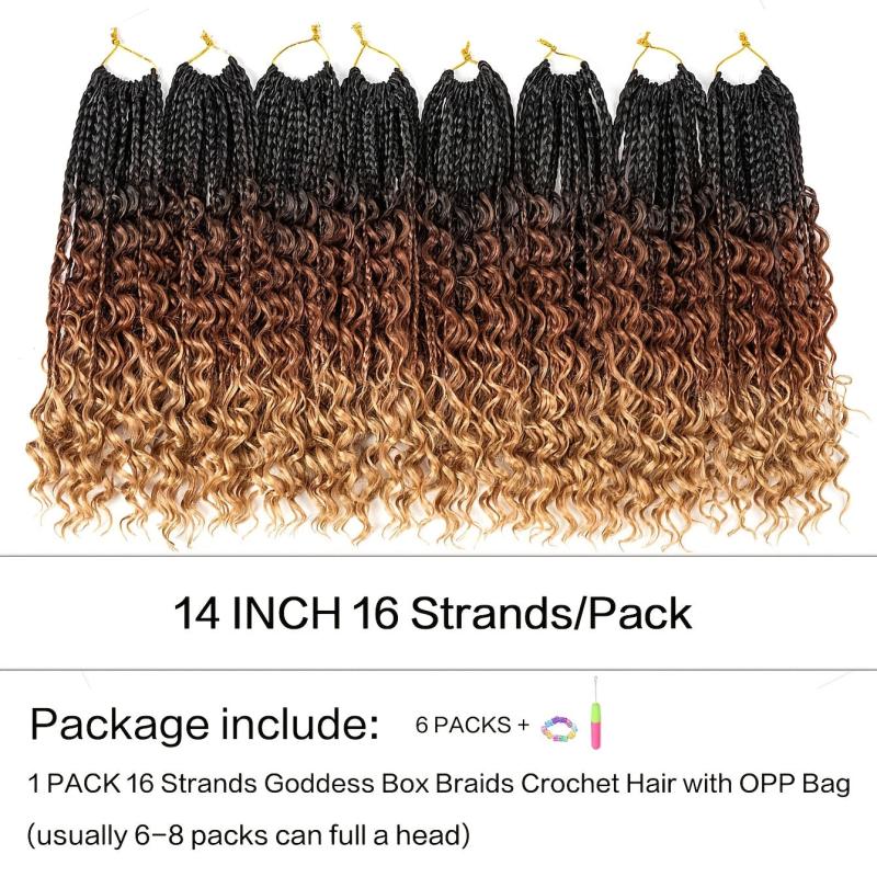 3X Box Braid Ombre Synthetic Hair Extensions For Women Hair Wigs