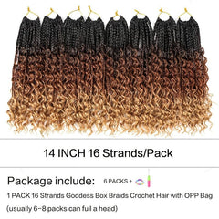 3X Box Braid Ombre Synthetic Hair Extensions For Women Hair Wigs