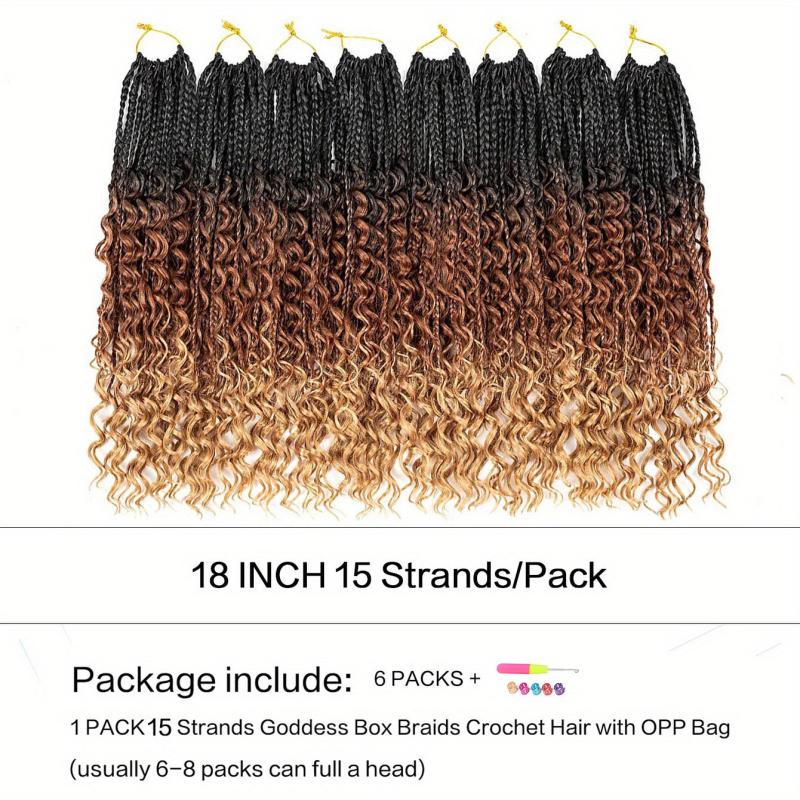 3X Box Braid Ombre Synthetic Hair Extensions For Women Hair Wigs