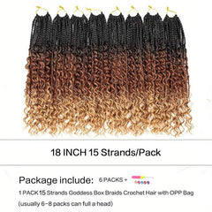 3X Box Braid Ombre Synthetic Hair Extensions For Women Hair Wigs