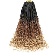 3X Box Braid Ombre Synthetic Hair Extensions For Women Hair Wigs