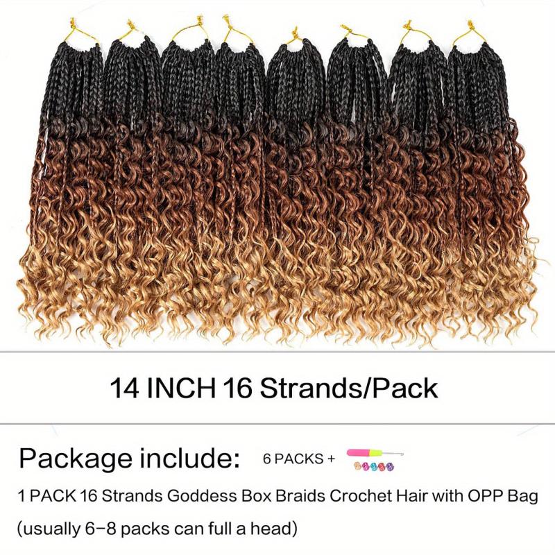 3X Box Braid Ombre Synthetic Hair Extensions For Women Hair Wigs
