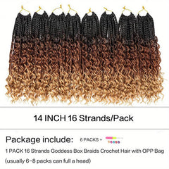 3X Box Braid Ombre Synthetic Hair Extensions For Women Hair Wigs