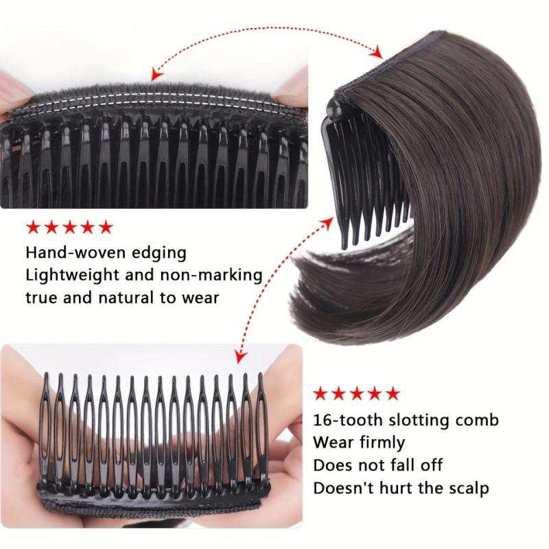 Invisible Bangs Pad Straight Hair Up Comb False Hair Extensions