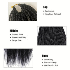60 96 Cm Synthetic Senegalese Twist Crochet Braiding Hair Extensions