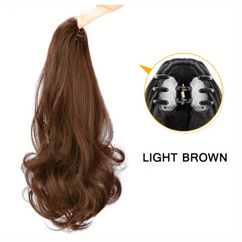 Short Curly Wavy Ponytail Extensions Claw Clip Hairpieces for Women Girls