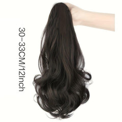 Short Curly Wavy Ponytail Extensions Claw Clip Hairpieces for Women Girls