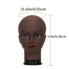 Mannequin Head Professional Beauty Model for Wig Making with T pin brown