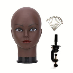 Mannequin Head Professional Beauty Model for Wig Making with T pin brown