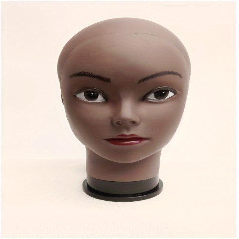 Mannequin Head Professional Beauty Model for Wig Making with T pin brown