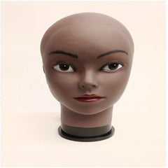 Mannequin Head Professional Beauty Model for Wig Making with T pin brown