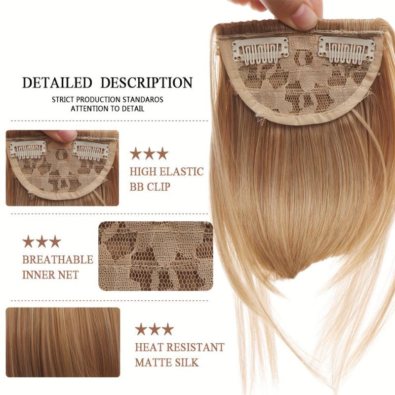 Synthetic Bangs Hair Clip Extensions Natural Fringe Bangs Clip In Front