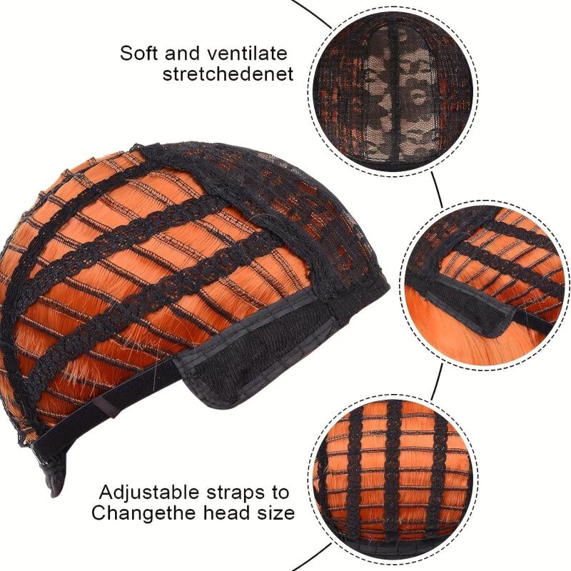 Short Bob Wig Ginger Orange 30 Heat Resistant
