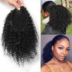 Afro Drawstring Ponytail Extensions 20 32 Cm Kinky Curly Ponytail Extensions