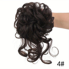 Messy Chignon Elastic Rubber Band Women Updo Hair Bun Extensions